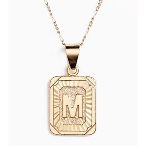 BRACHA Initial Pendant Necklace “M”